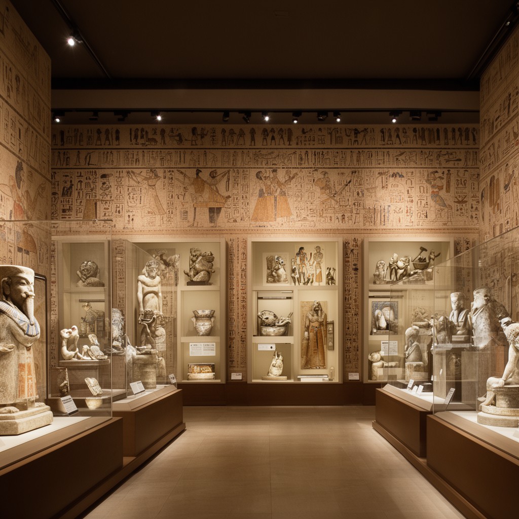 AI-generated illustration of Egyptian museums
