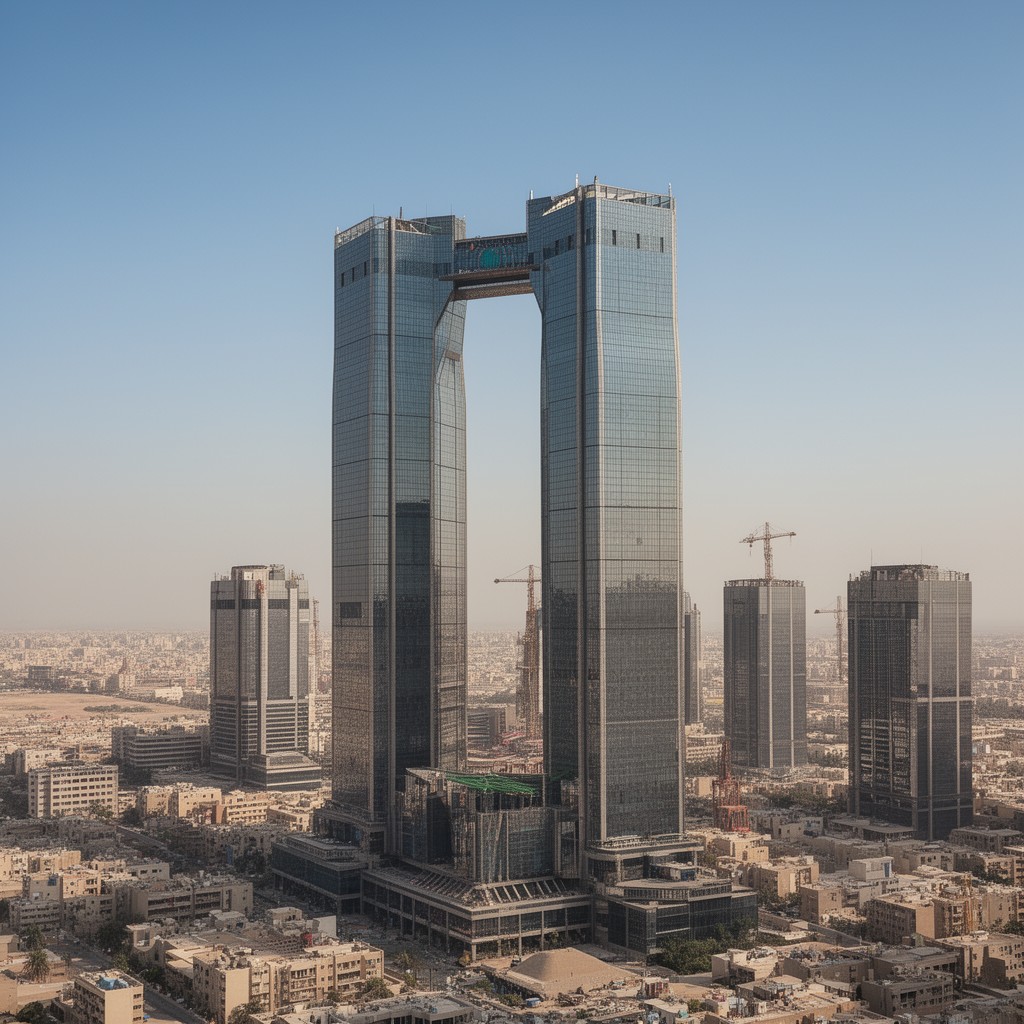 AI-generated illustration of Kingdom Centre