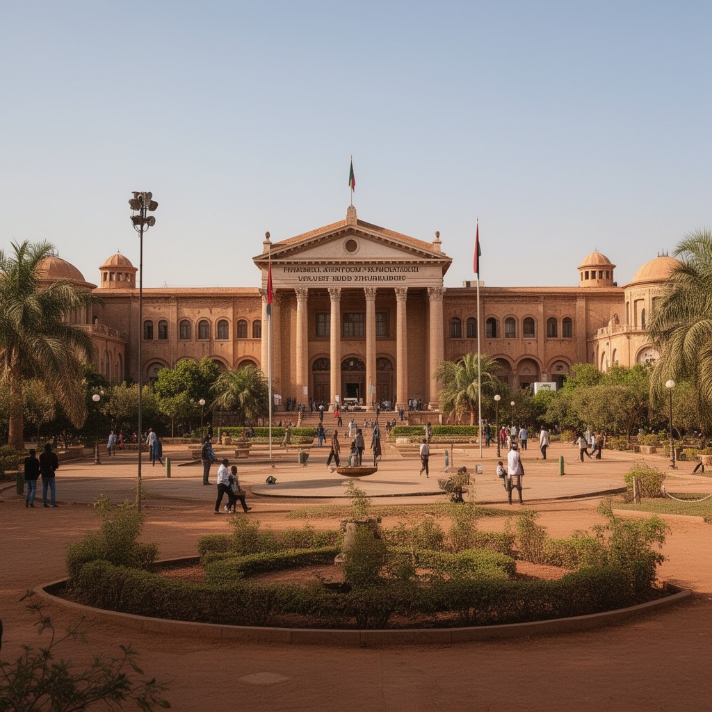 AI-generated illustration of Presidential Palace Khartoum