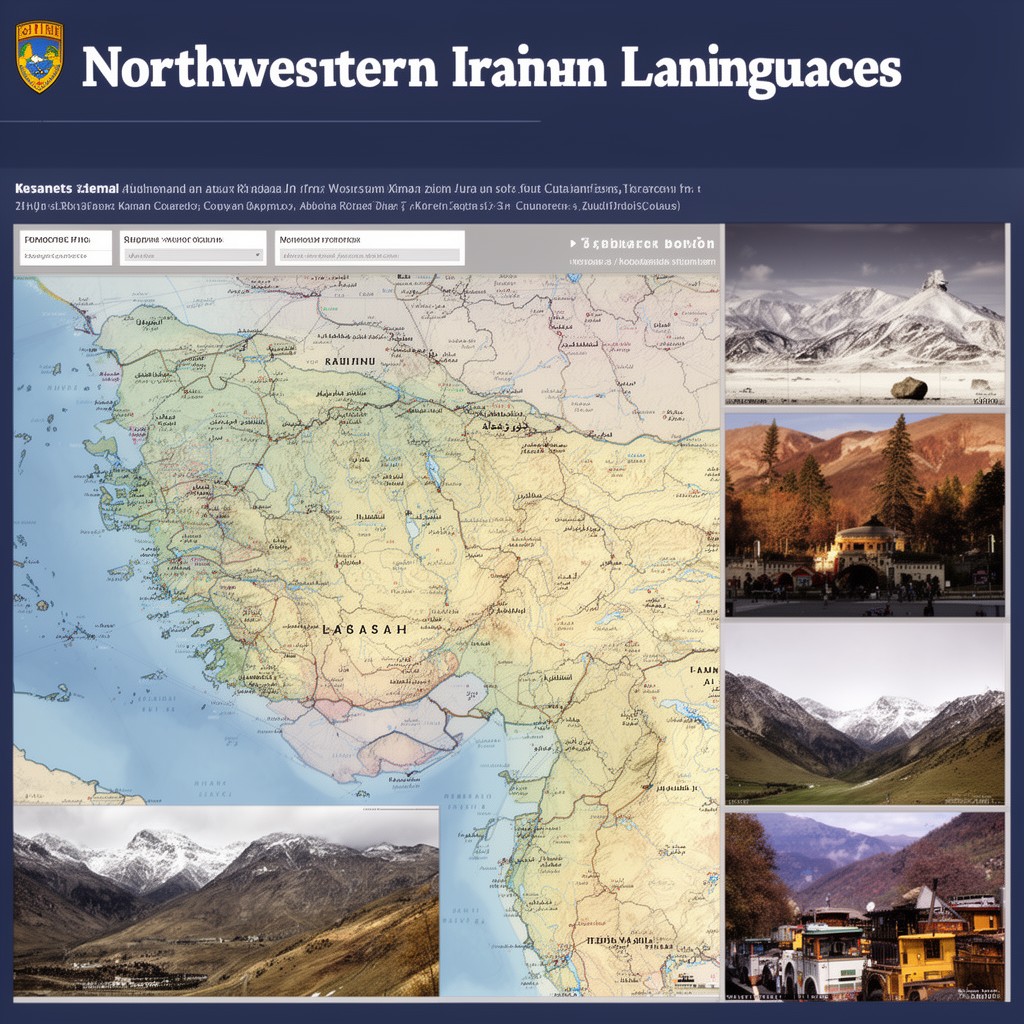 AI-generated illustration of Northwestern Iranian languages