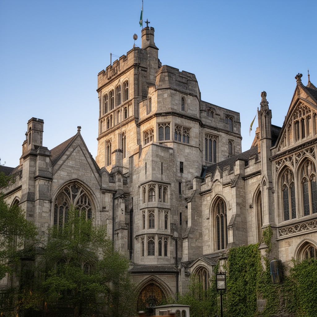AI-generated illustration of Collegiate Gothic