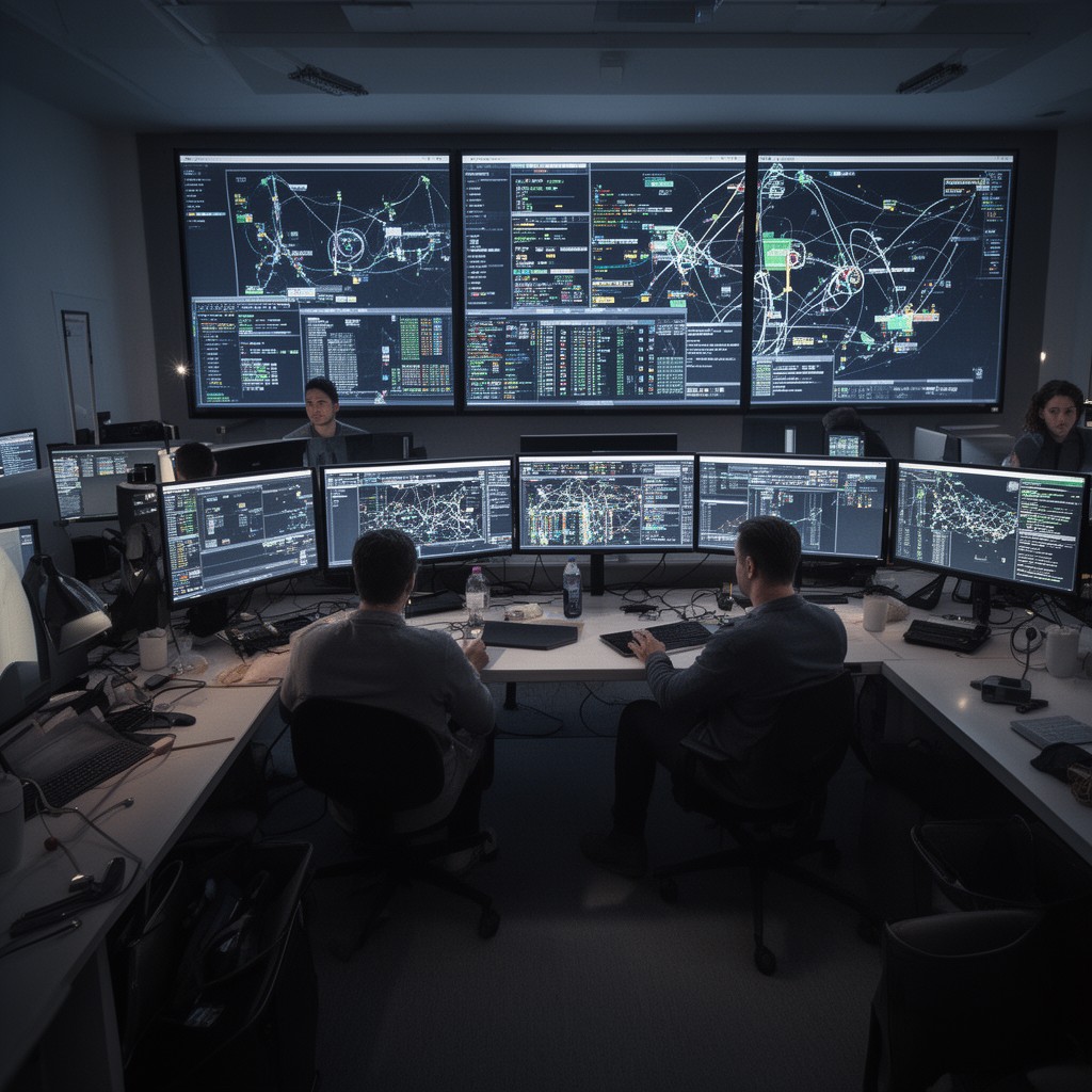AI-generated illustration of Network Control Center
