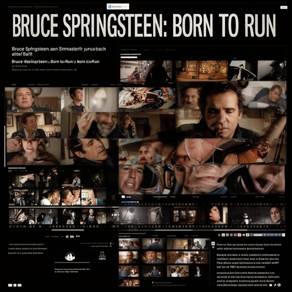 AI-generated illustration of documentary film "Bruce Springsteen: Born to Run"