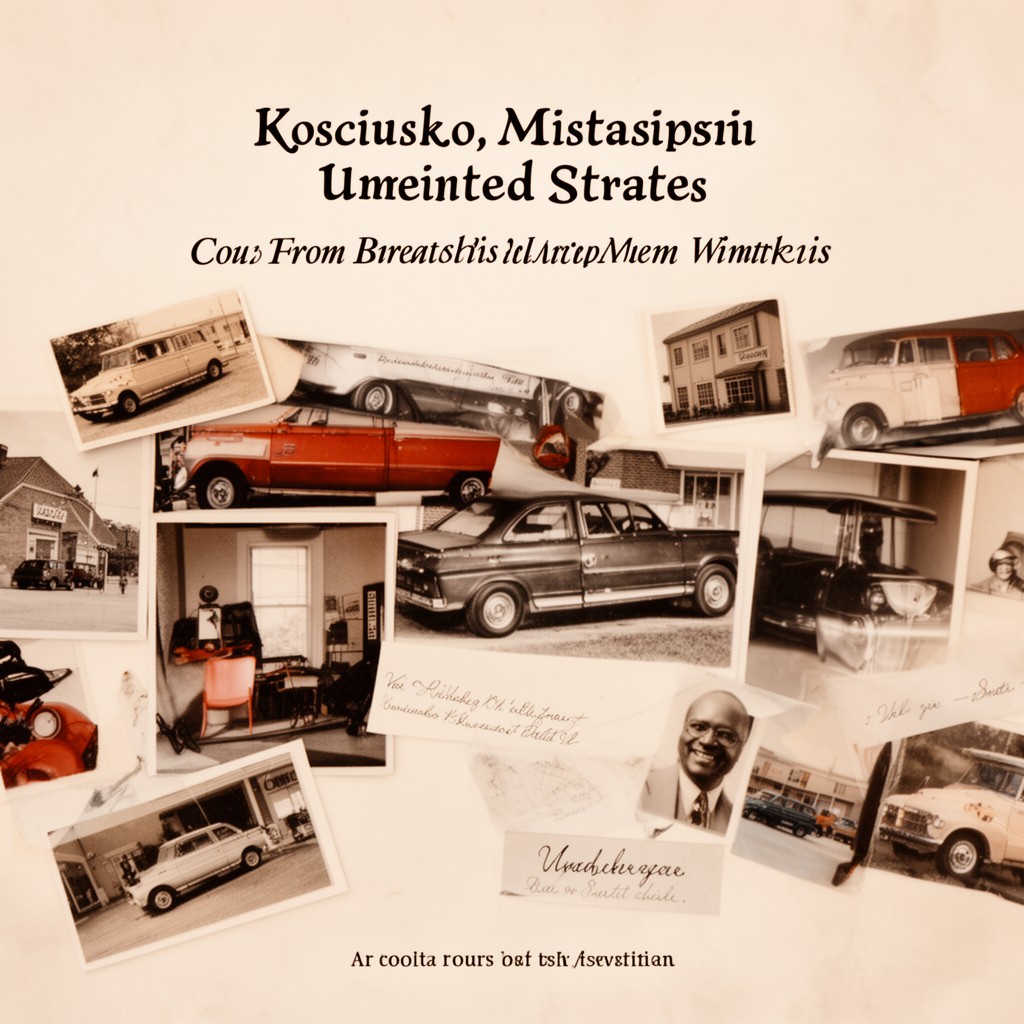 AI-generated illustration of Kosciusko, Mississippi, United States