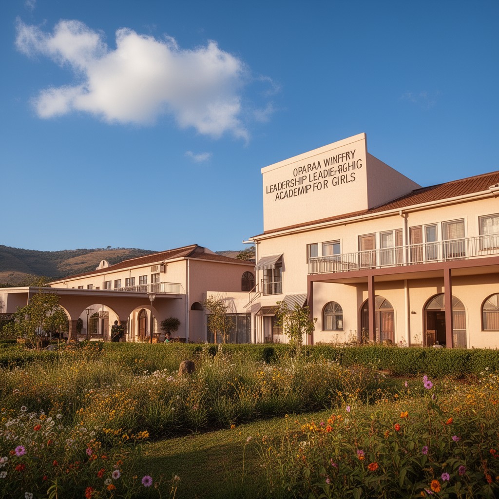 AI-generated illustration of Oprah Winfrey Leadership Academy for Girls