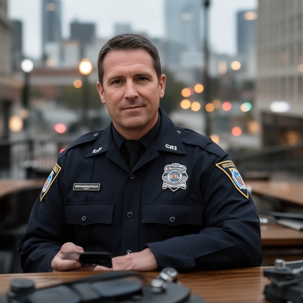 AI-generated illustration of Portland Police Chief