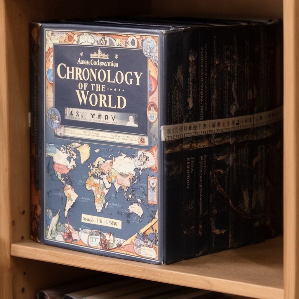 AI-generated illustration of Asimov's Chronology of the World