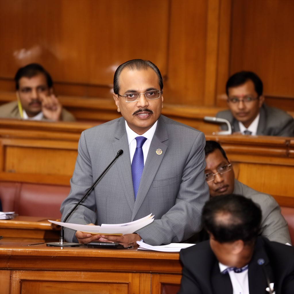 AI-generated illustration of Speaker of the Lok Sabha