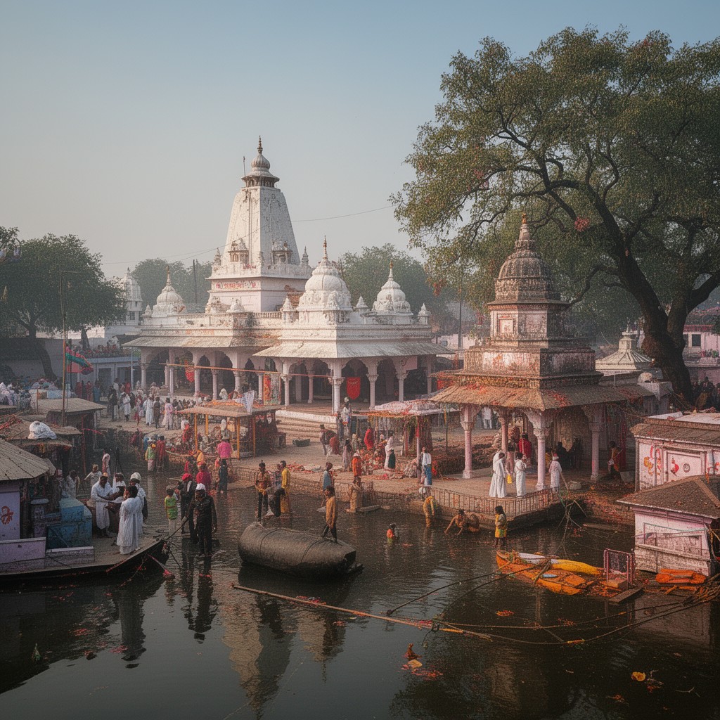 AI-generated illustration of Vrindavan