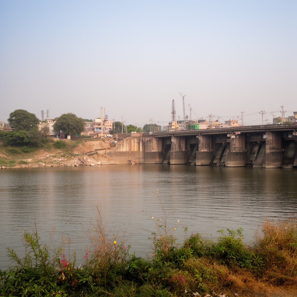 AI-generated illustration of Wazirabad Barrage