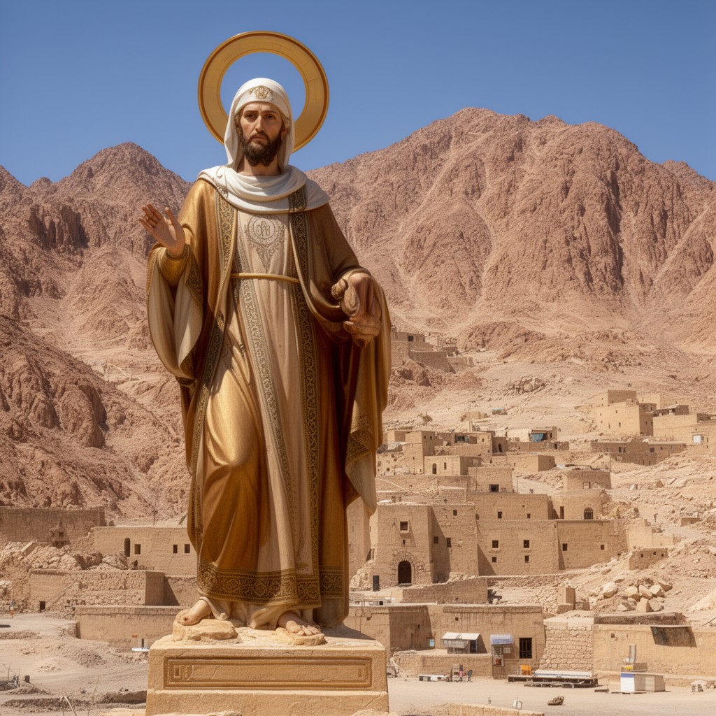 AI-generated illustration of Saint Catherine