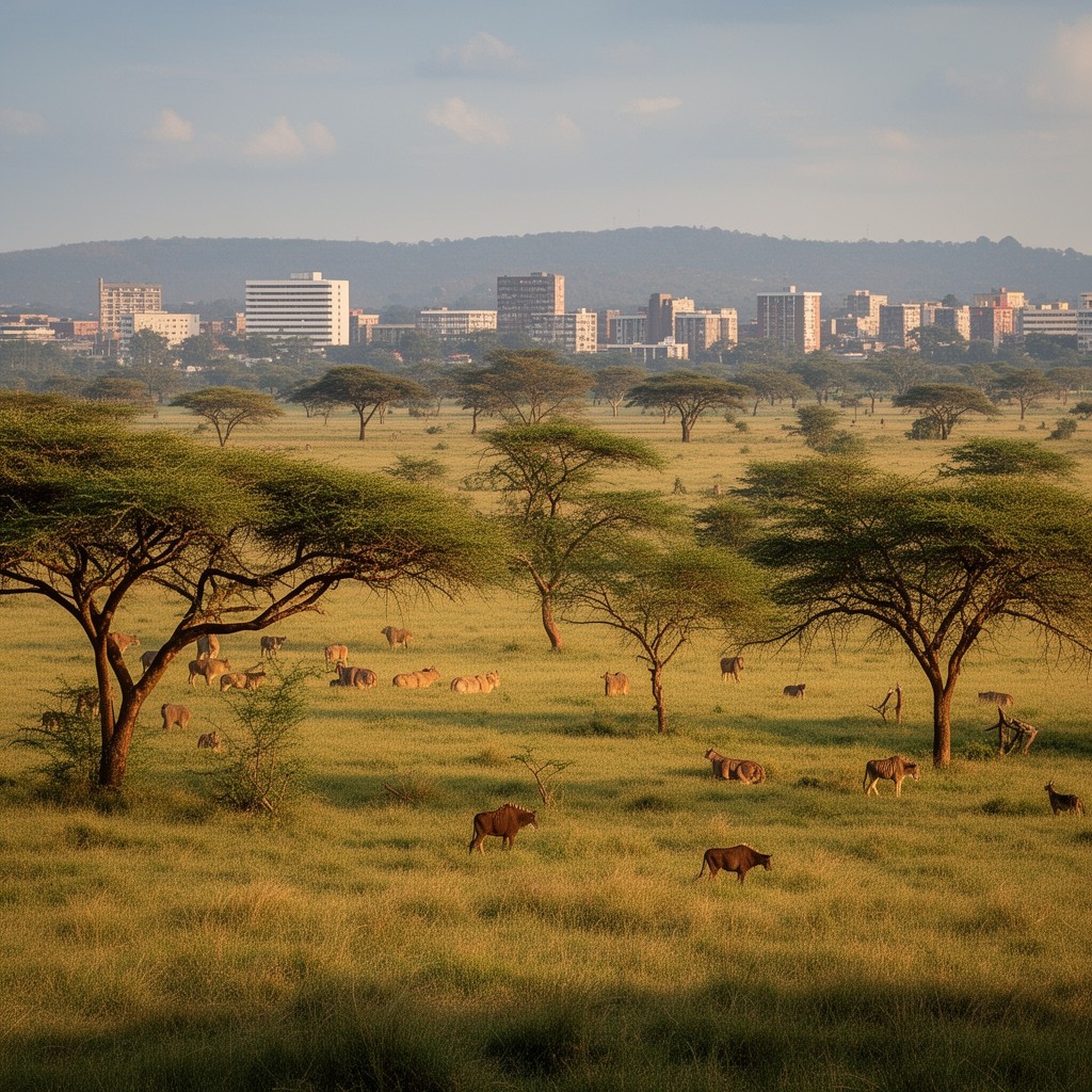 AI-generated illustration of Nairobi National Park