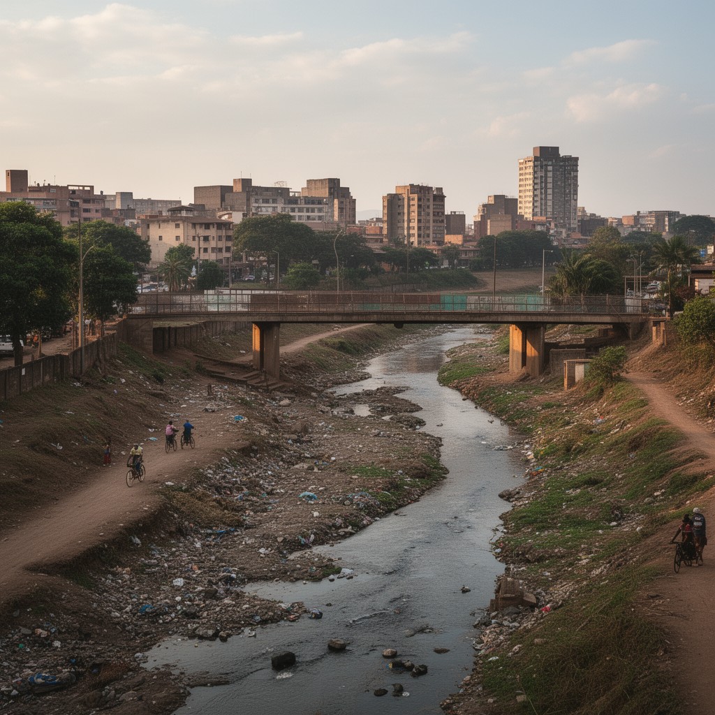 AI-generated illustration of Nairobi River