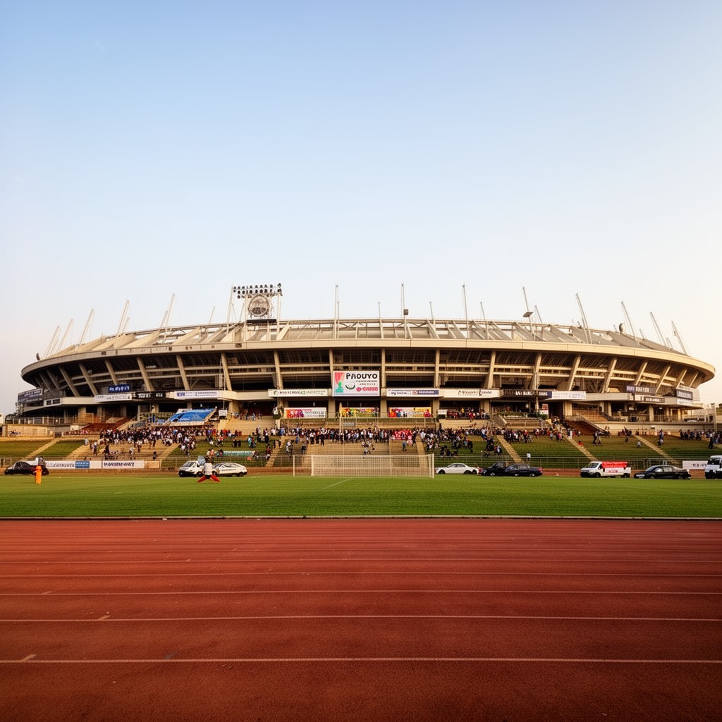 AI-generated illustration of Nyayo National Stadium