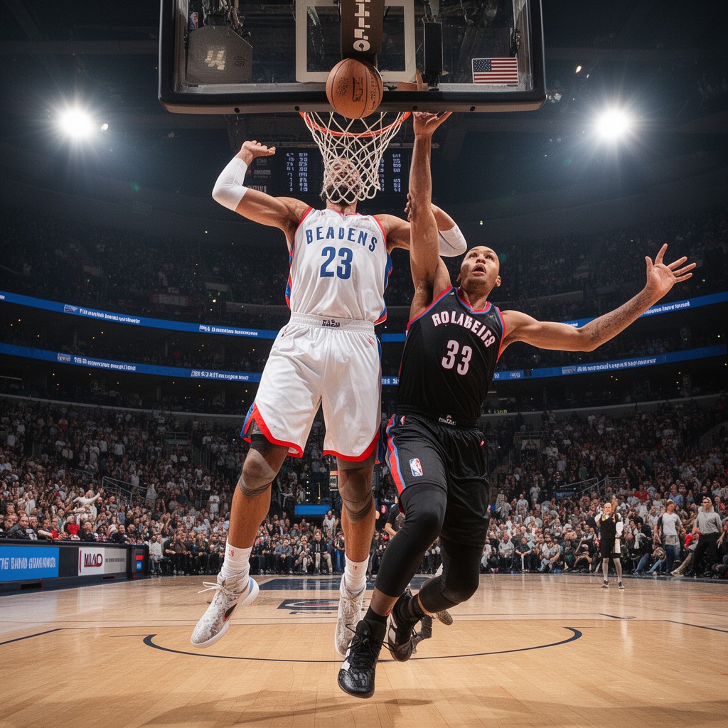 AI-generated illustration of NBA playoffs