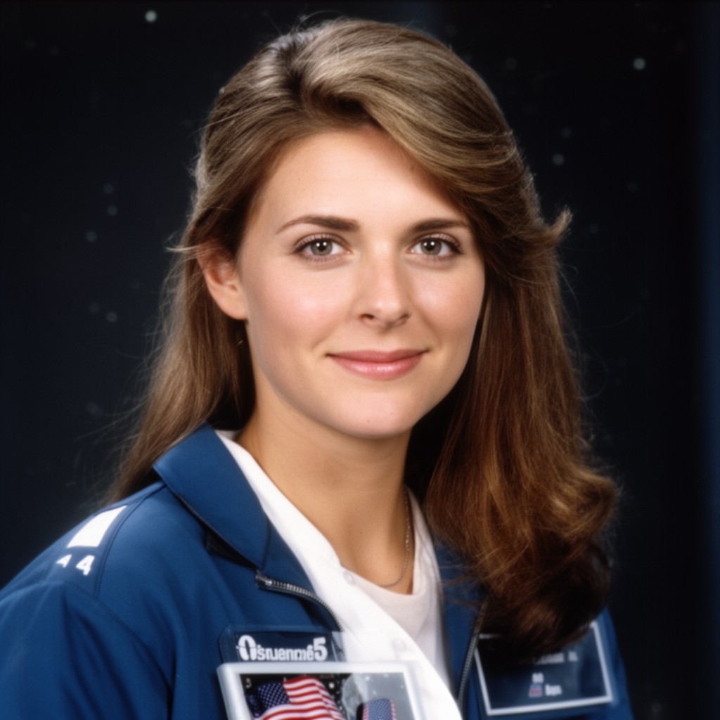 AI-generated illustration of Christa McAuliffe