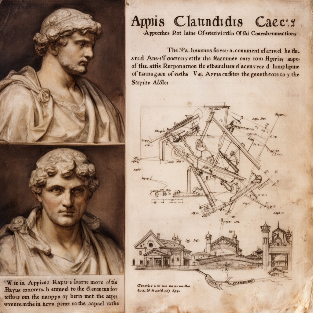 AI-generated illustration of Appius Claudius Caecus