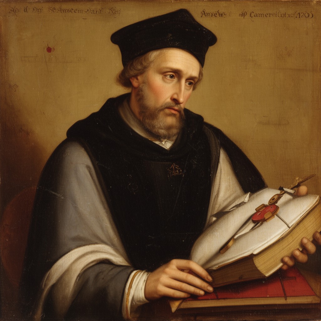 AI-generated illustration of Anselm of Canterbury