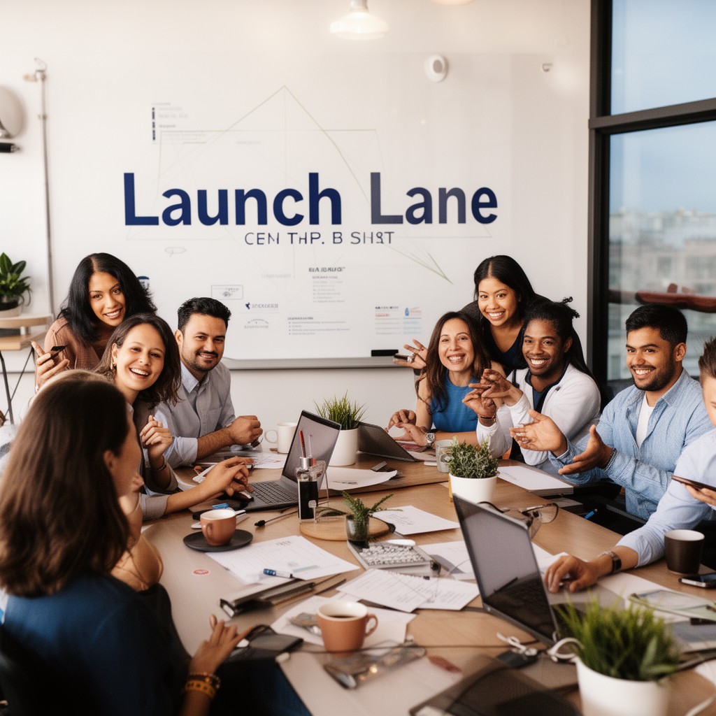 AI-generated illustration of Launch Lane accelerator