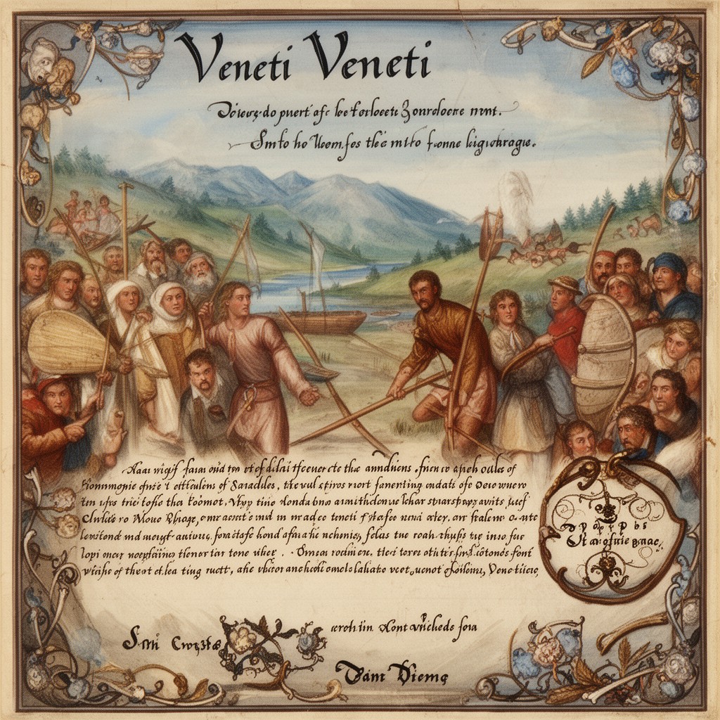 AI-generated illustration of Veneti people