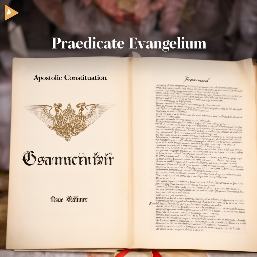 AI-generated illustration of Apostolic Constitution "Praedicate Evangelium"