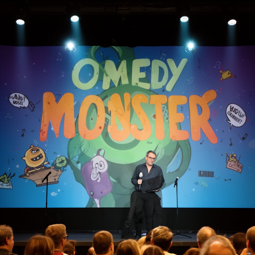 AI-generated illustration of Comedy Monster