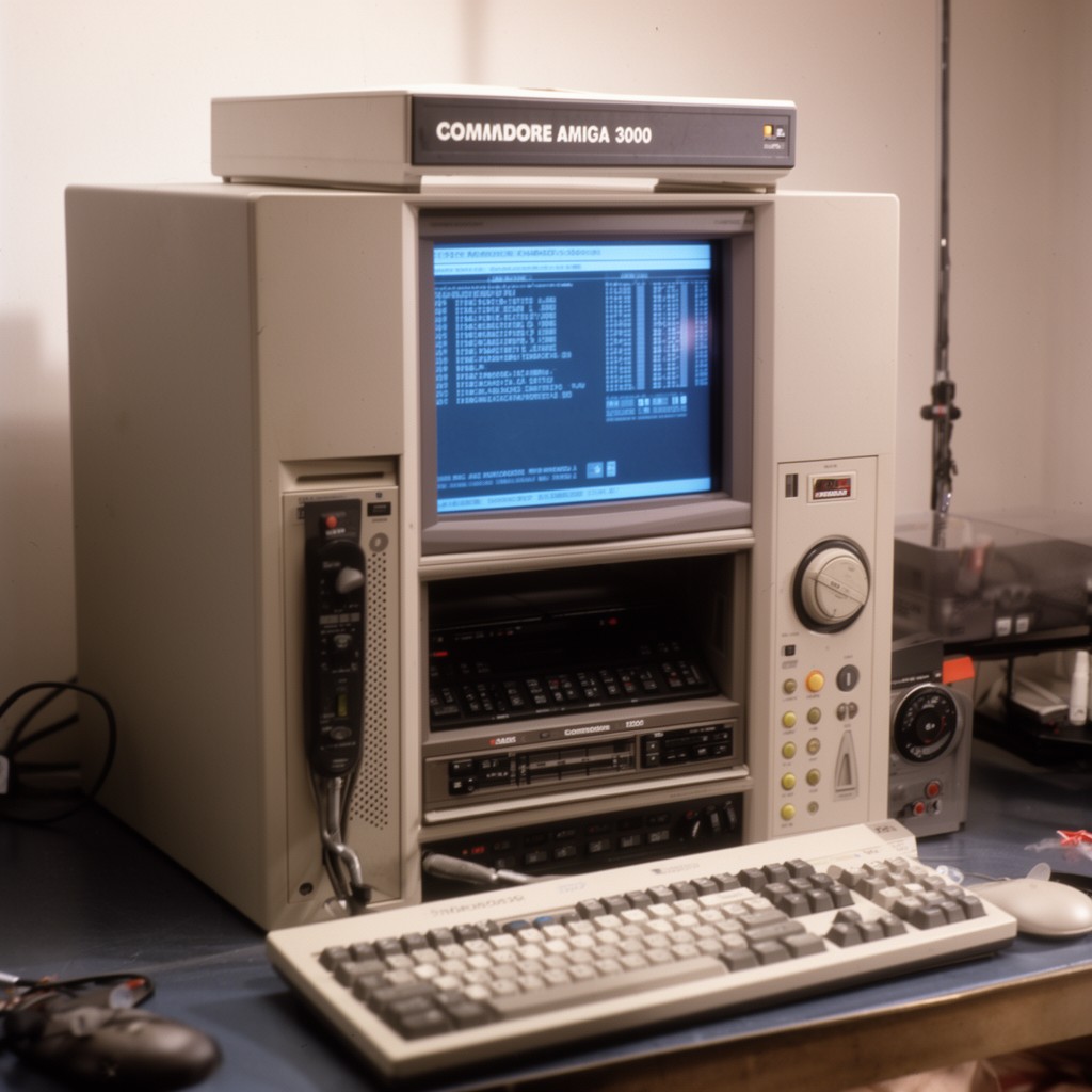 AI-generated illustration of Commodore Amiga 3000
