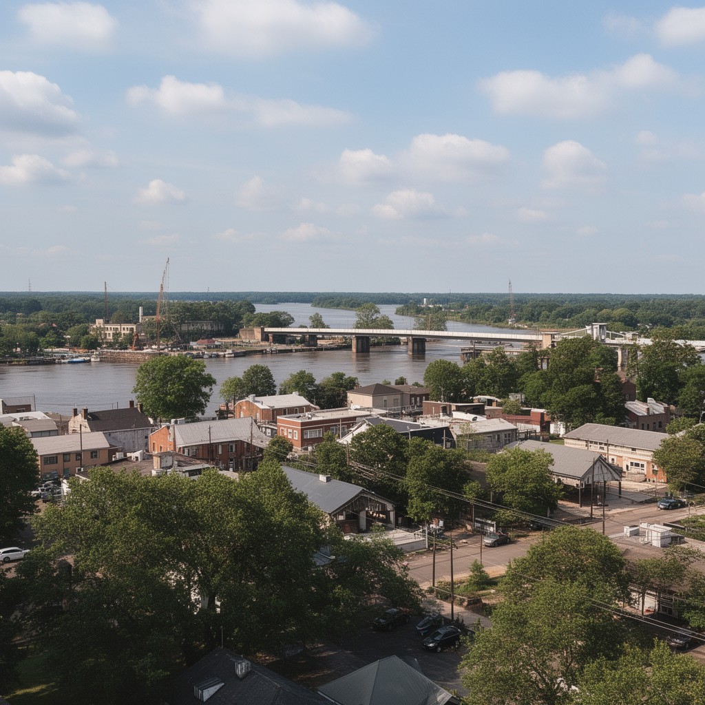 AI-generated illustration of West Monroe, Louisiana