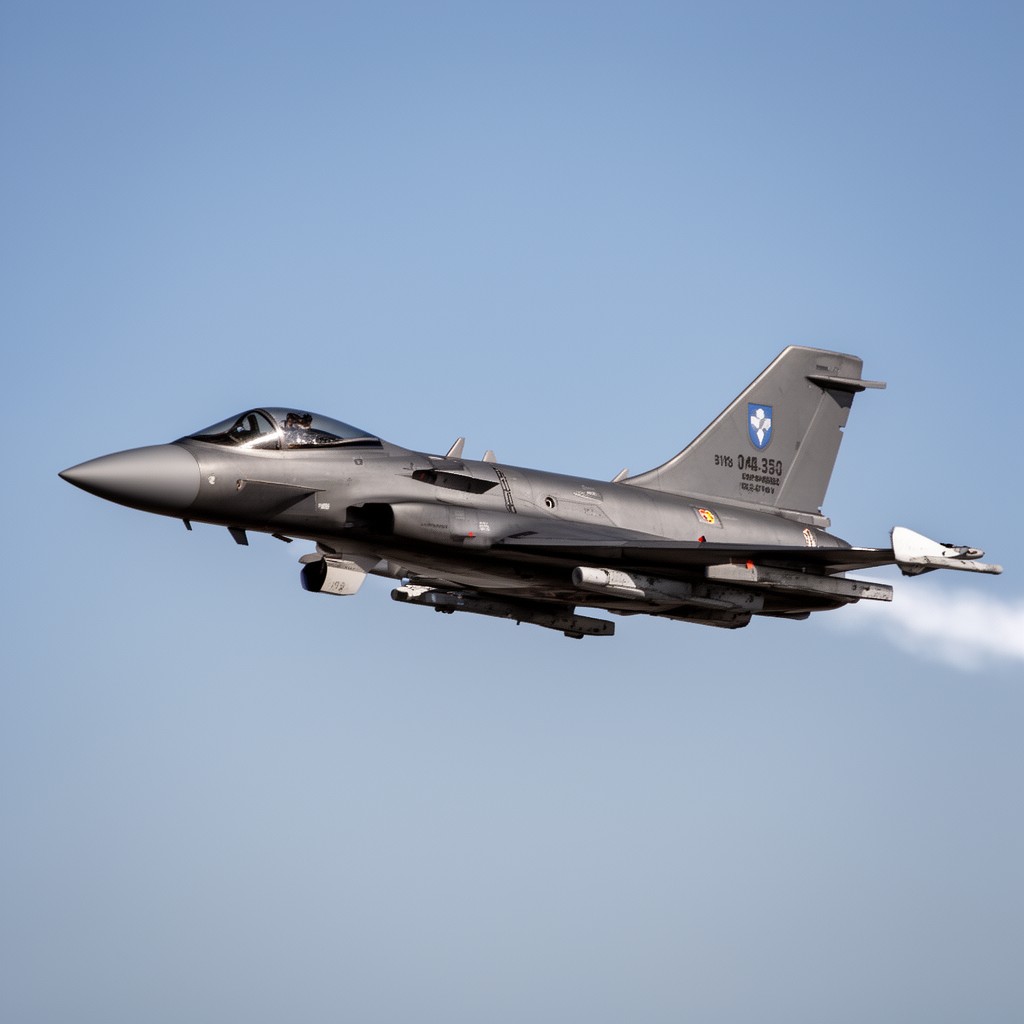 AI-generated illustration of JAS 39 Gripen