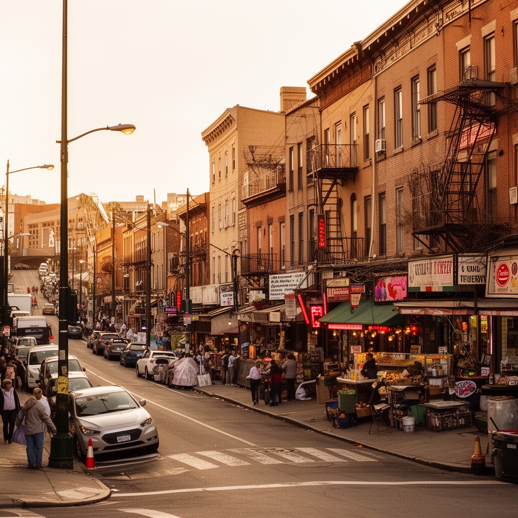 AI-generated illustration of South 9th Street