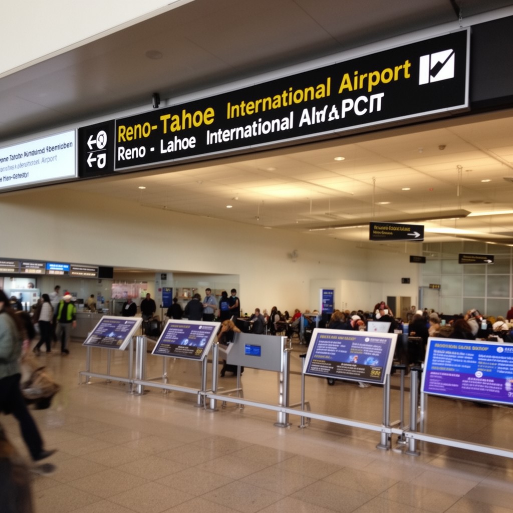AI-generated illustration of Reno–Tahoe International Airport
