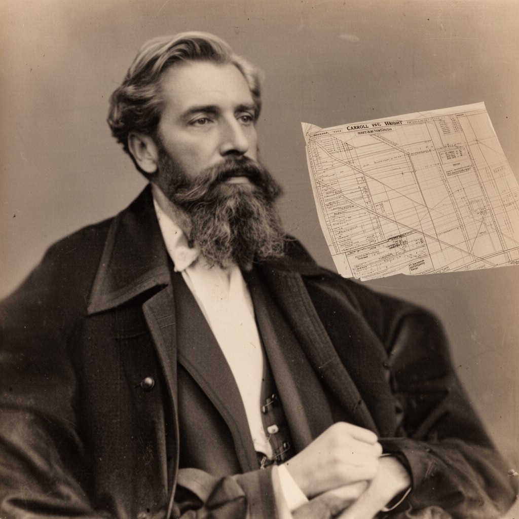 AI-generated illustration of Carroll D. Wright