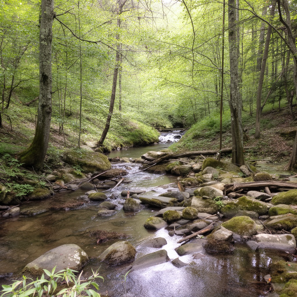 AI-generated illustration of Buttermilk Hill Brook