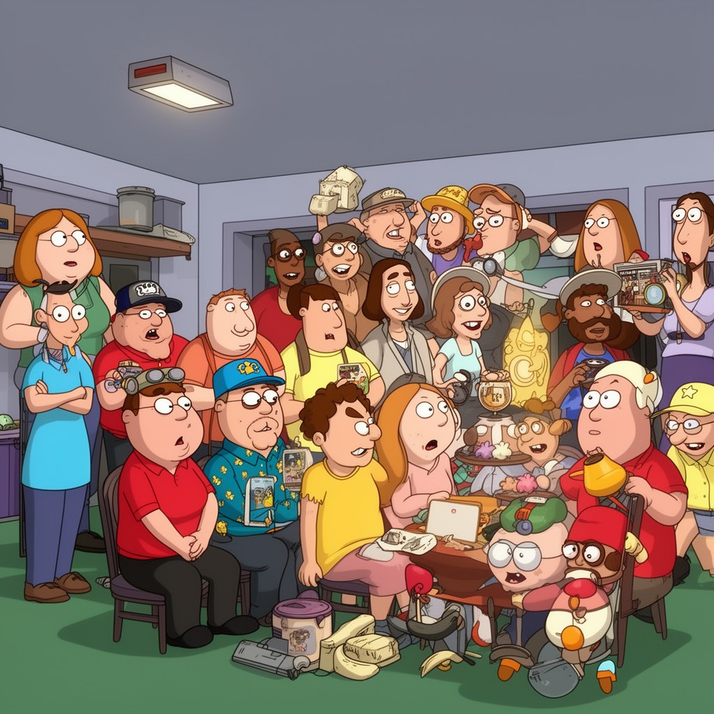 AI-generated illustration of Family Guy