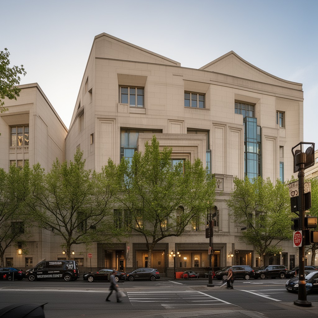 AI-generated illustration of Multnomah County Courthouse