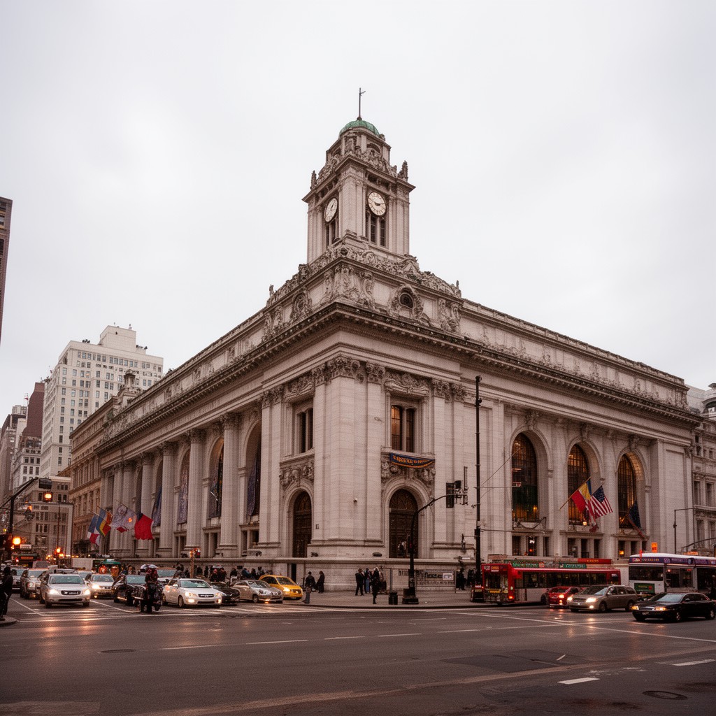 AI-generated illustration of New York City Hall