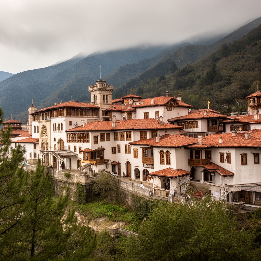 AI-generated illustration of Koutloumousiou Monastery