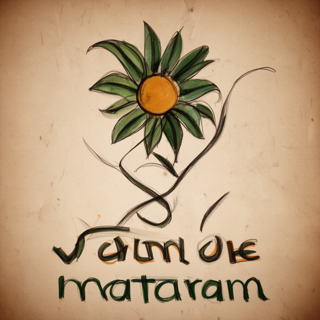 AI-generated illustration of Vande Mataram