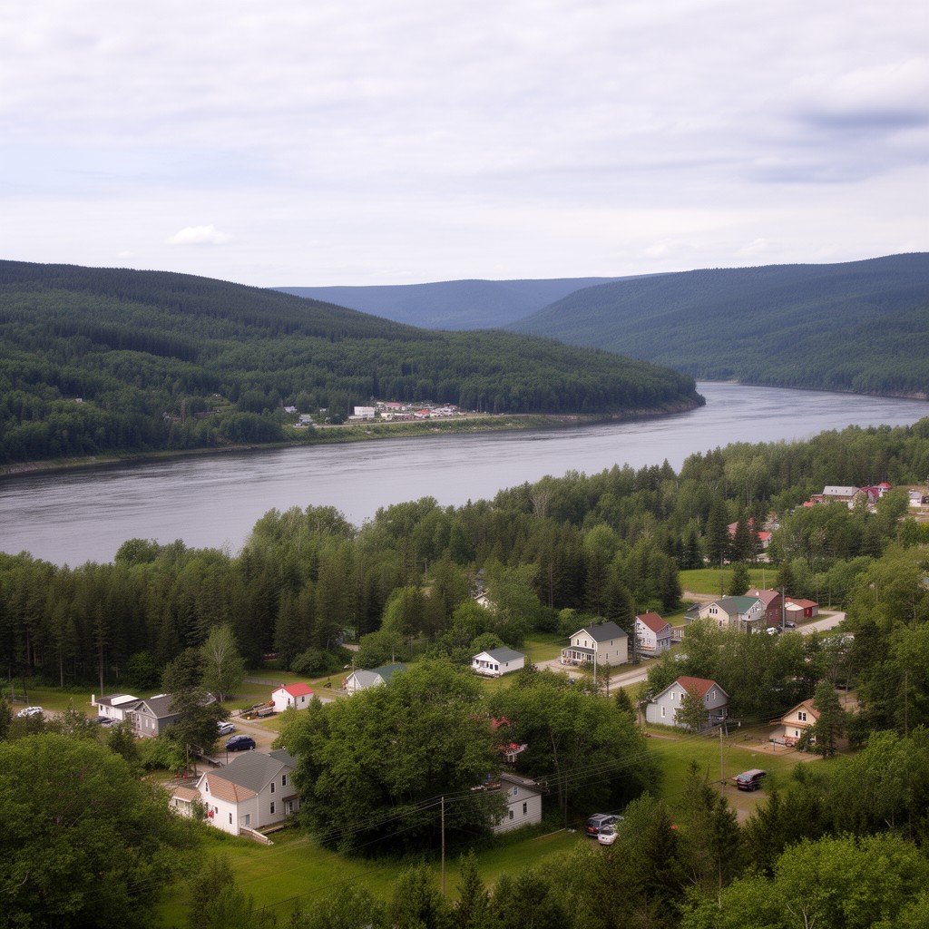AI-generated illustration of Clair, New Brunswick
