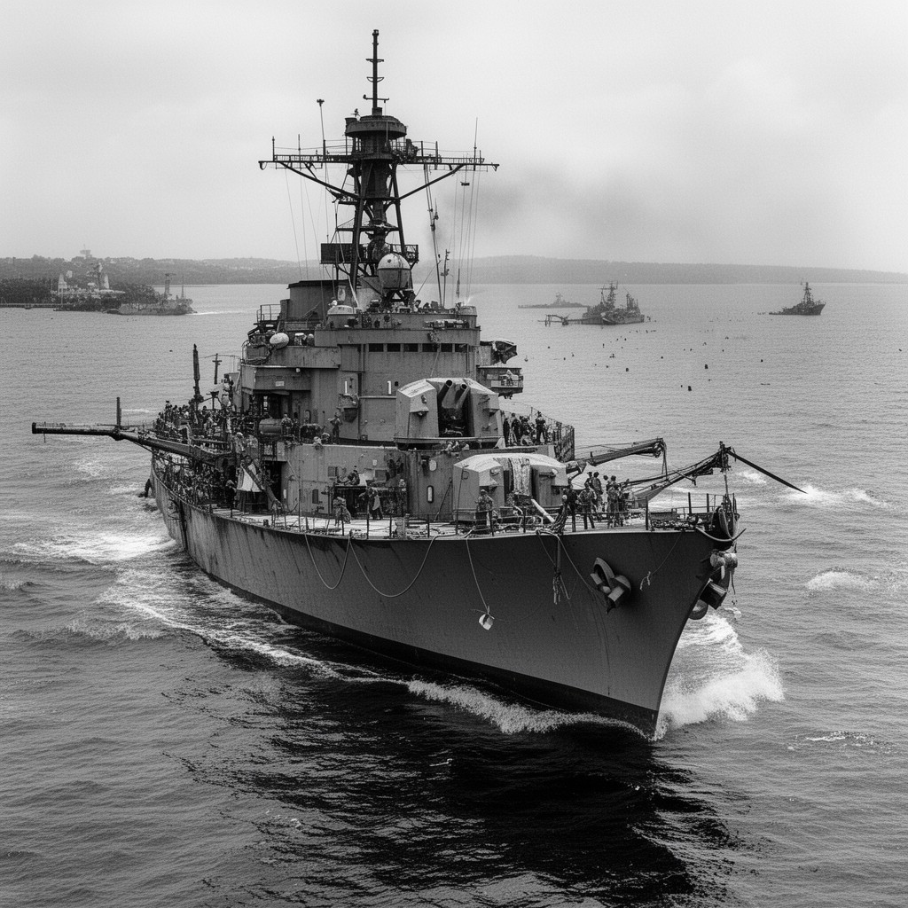 AI-generated illustration of USS Anderson (DD-411)