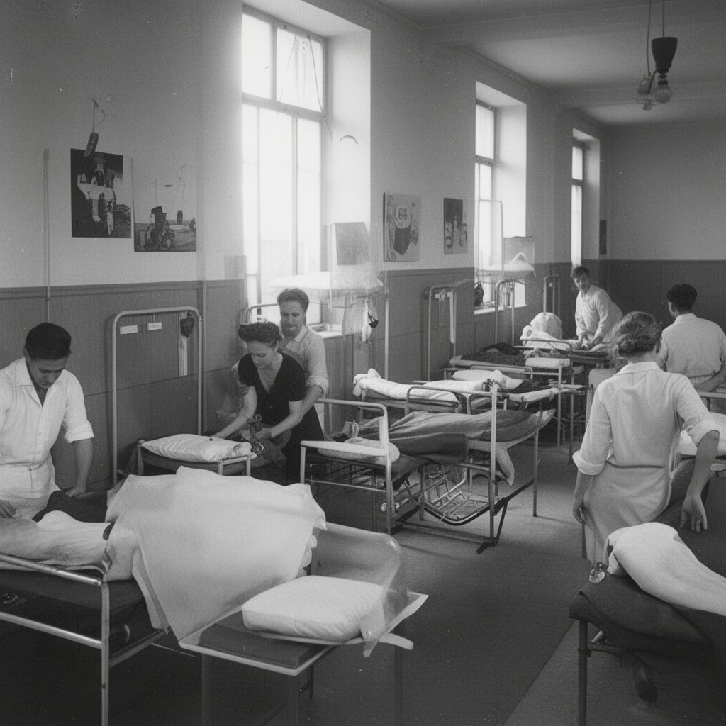 AI-generated illustration of Aktion T4 euthanasia program