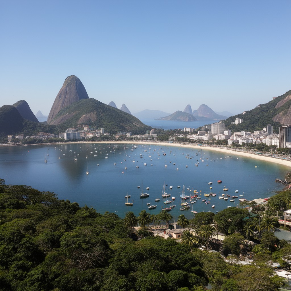 AI-generated illustration of Guanabara Bay
