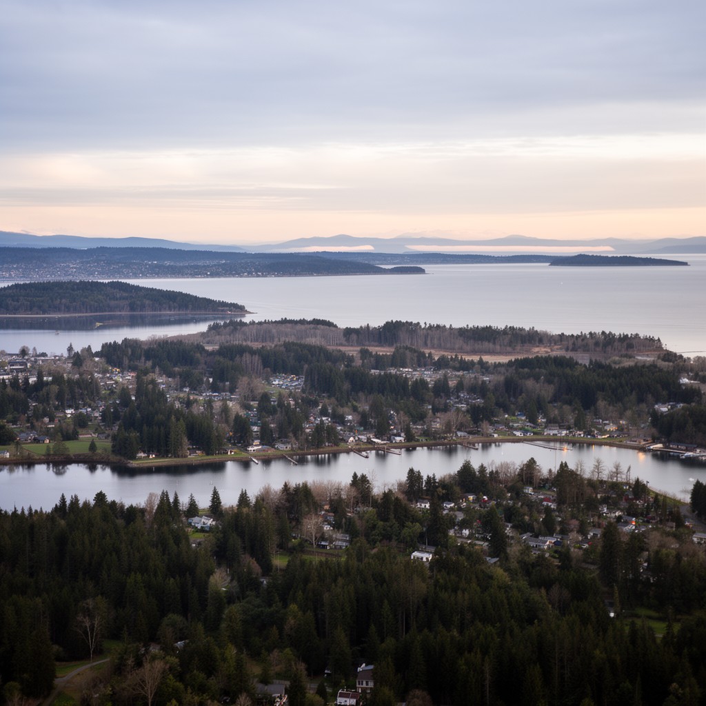 AI-generated illustration of Whidbey Island