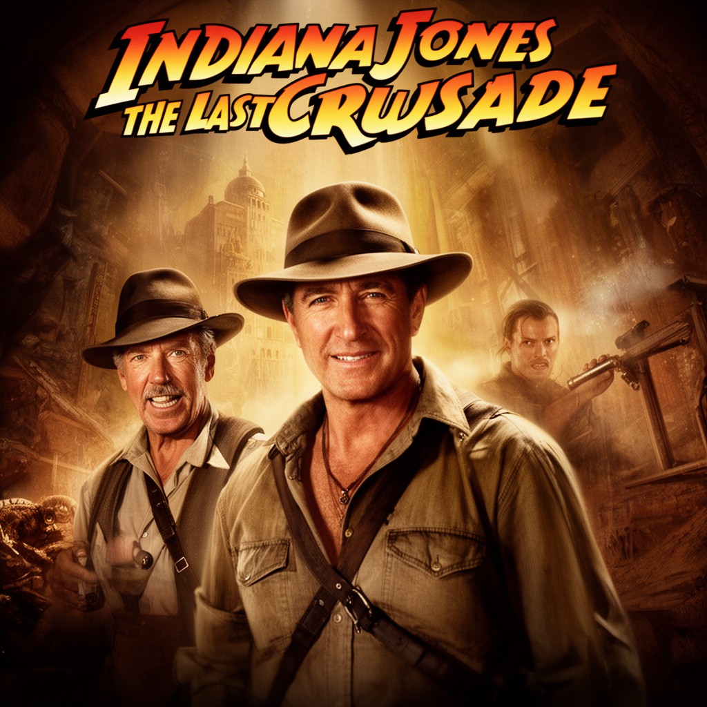 AI-generated illustration of Indiana Jones and the Last Crusade
