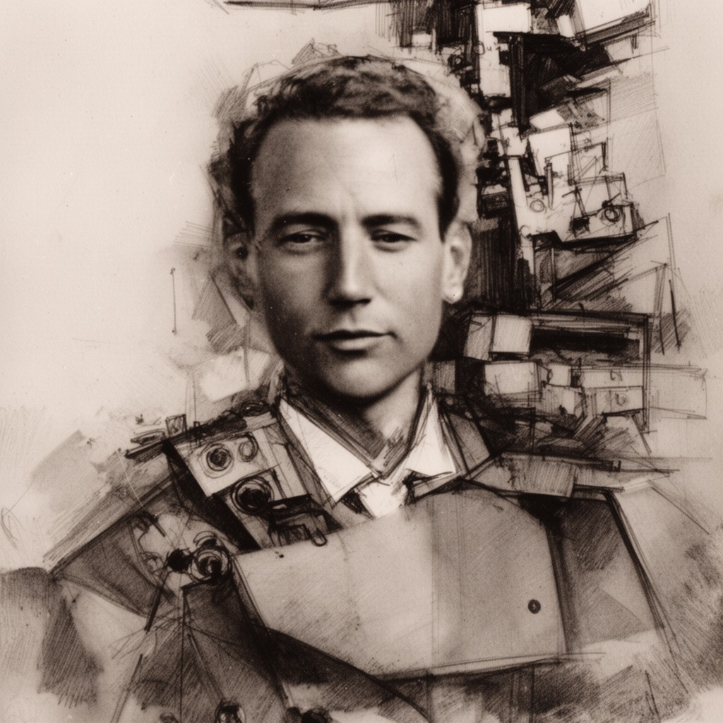 AI-generated illustration of Alfréd Rényi