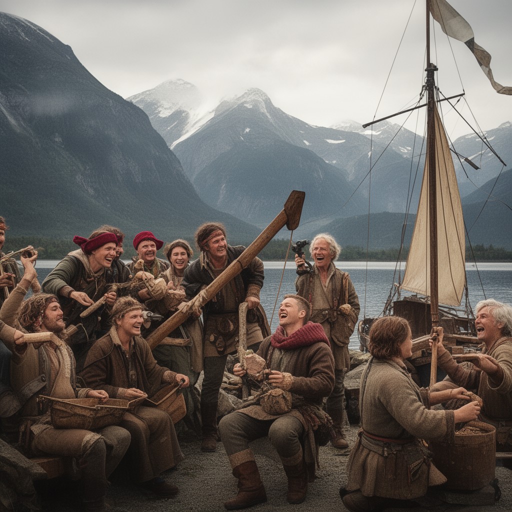 AI-generated illustration of Norwegians