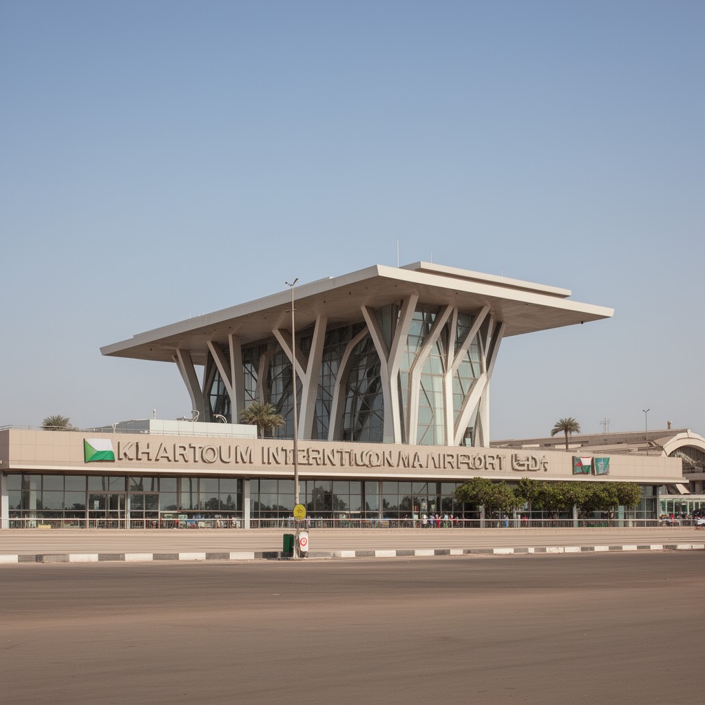 AI-generated illustration of Khartoum International Airport