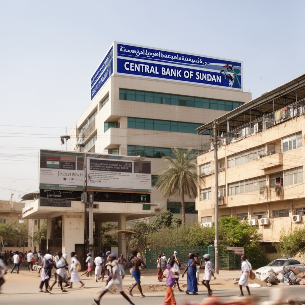 AI-generated illustration of Central Bank of Sudan