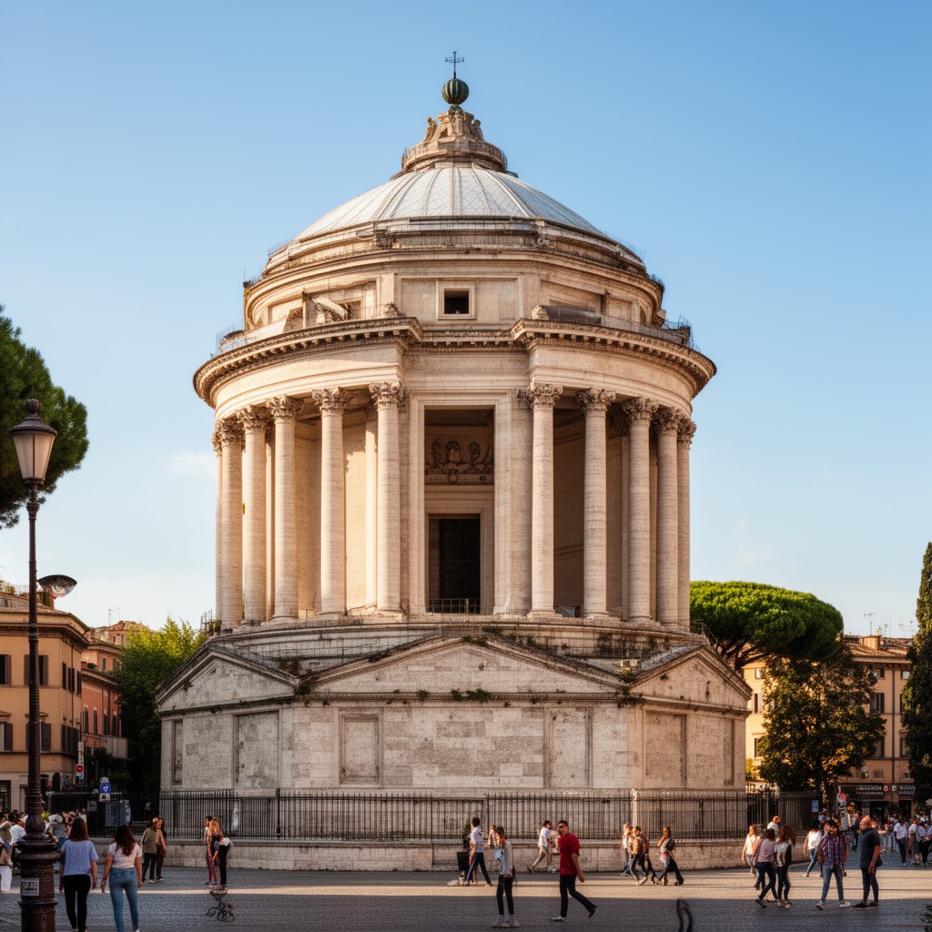 AI-generated illustration of Tempietto of San Pietro in Montorio