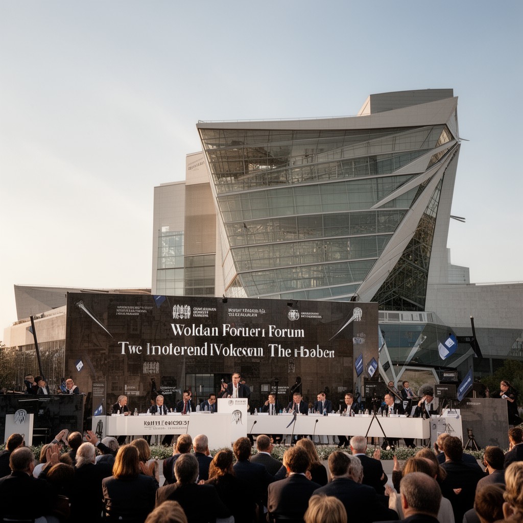 AI-generated illustration of World Forum, The Hague
